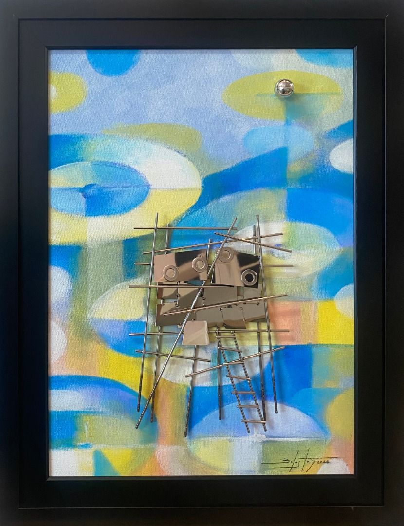 Dream Stilthouse (Blue) - Bernardo Balagtas (Category: Art & Prints) located in Taguig. Submitted by drybrushgallery (Listing ID 1469469252, Image 2). Description: Dream Stilthouse (Blue) Bernardo Balagtas, 2026 Mixed Media Artwork Dimension: 22" x 16" with Certificate of Authenticity PM FOR INQUIRY 0917 565 2917 .