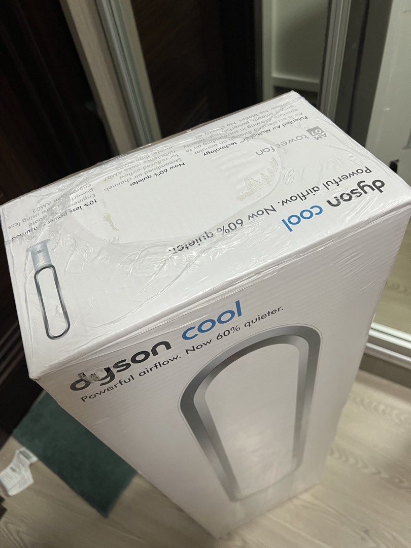 Dyson Cool Fan AM07 White/Silver (Category: Fans) located in Taguig. Submitted by littlejamillescloset (Listing ID 1469559446, Image 2). Description: - Brand new in original factory-sealed box - Model: Dyson Cool AM07 (White/Silver) - Powerful and smooth airflow - 60% quieter than previous models - Safe bladeless design with oscillation control - Easy to clean with no fast-spinning blades - Retails for 29900.