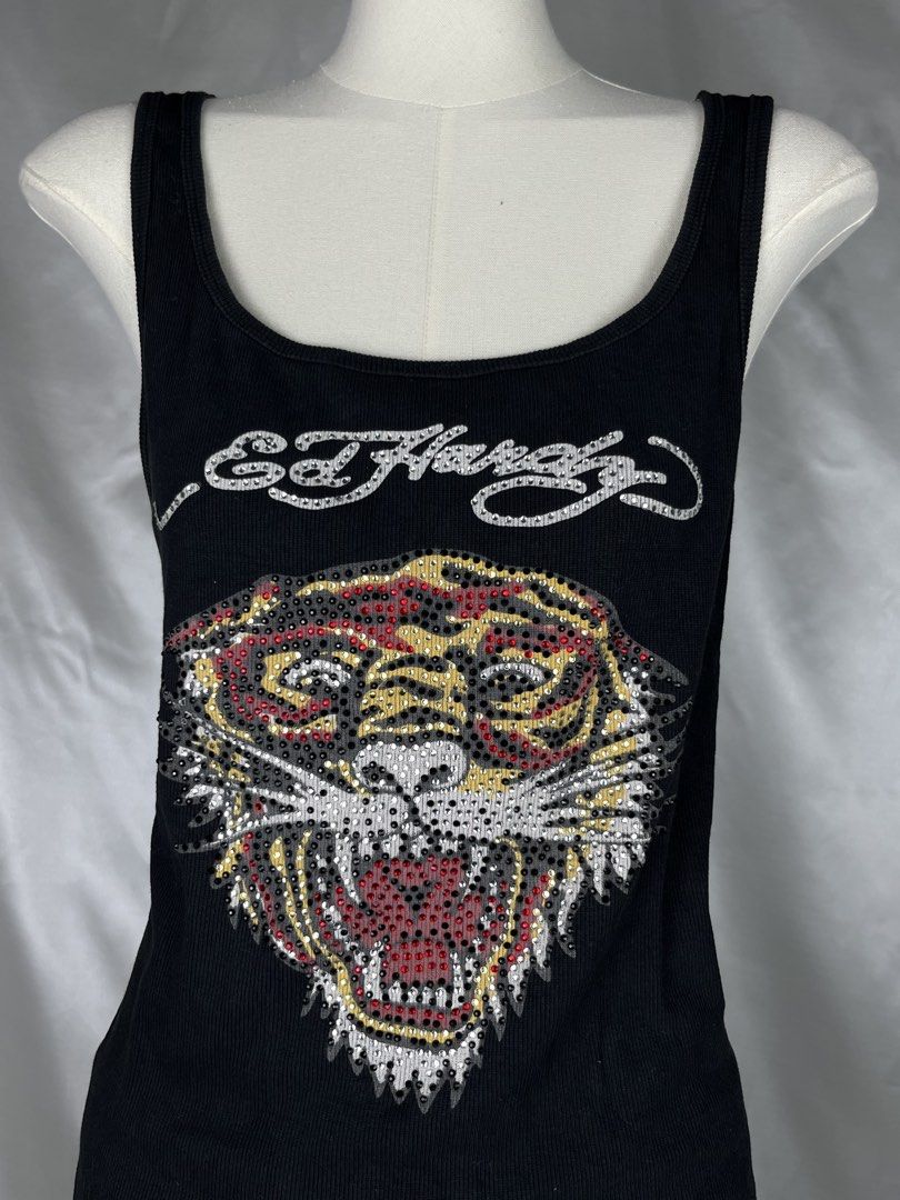 Ed Hardy Rhinestone Tank Top (Category: Sleeveless) located in Polomolok. Submitted by allisthriftsph (Listing ID 1469519166, Image 3). Description: .