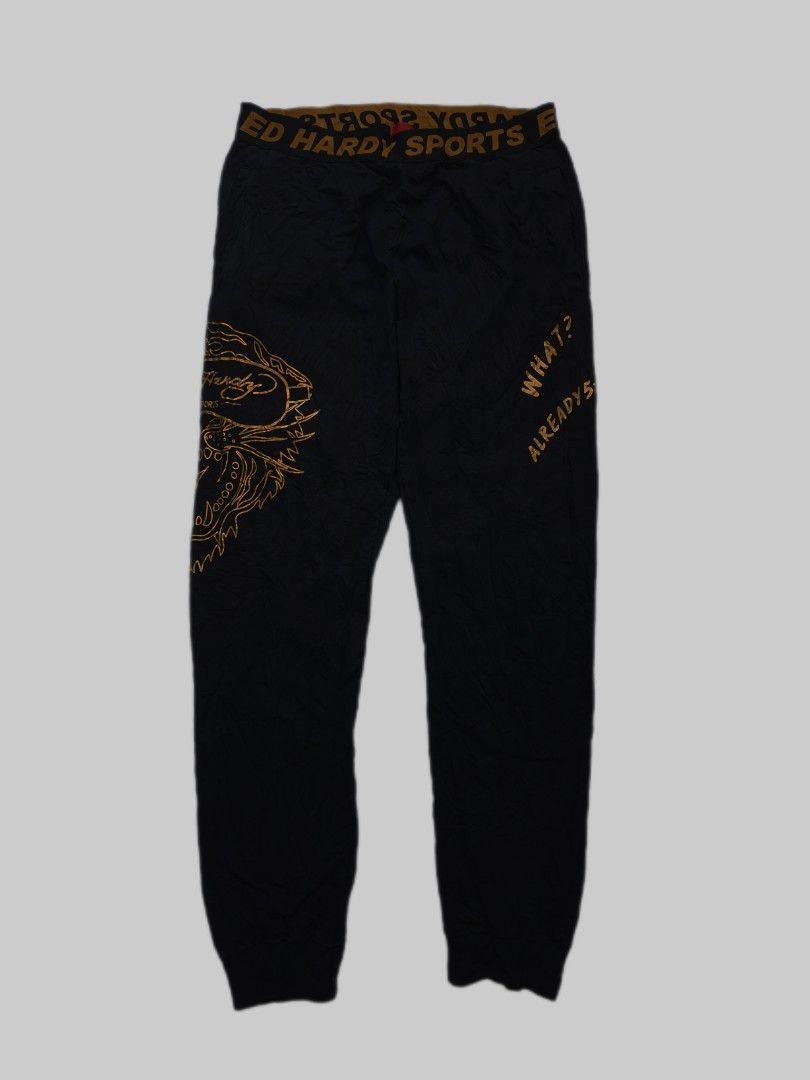 Ed Hardy Sports Jogger (Category: Joggers) located in Bani. Submitted by thriftmaggots.ph (Listing ID 1469457620, Image 3). Description: Ed Hardy Sports Jogger Mine 499php + sf Waistline 33-35 Length 42 No issue 9/10 Condition & Color Payment first Pass to cod/cop Unli vouch Loc pangasinan, luzon Can ship nationwide.