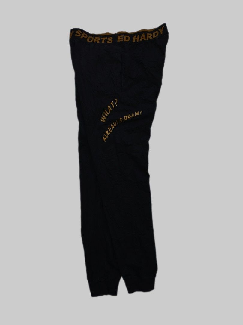 Ed Hardy Sports Jogger (Category: Joggers) located in Bani. Submitted by thriftmaggots.ph (Listing ID 1469457620, Image 2). Description: Ed Hardy Sports Jogger Mine 499php + sf Waistline 33-35 Length 42 No issue 9/10 Condition & Color Payment first Pass to cod/cop Unli vouch Loc pangasinan, luzon Can ship nationwide.