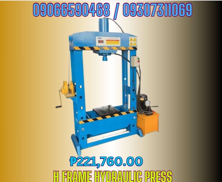 Electric Hydraulic Press Machine h Frame Hydraulic Press Machine (Category: Looking For) located in Caloocan City. Submitted by chrisultim10753 (Listing ID 1469418301, Image 1). Description: HP221,760.00 Key Specifications (Model DYYL-20) Nominal Force / Capacity: 20 Tons Piston Stroke: 220 mm Dimensions (A × B × F × E): 620 mm × 300 mm × 700 mm × 450 mm Voltage: 380V / 220V Motor Power: 1.5 kW / 2.2 kW Main Features Dual-Speed Pump: Combines hig