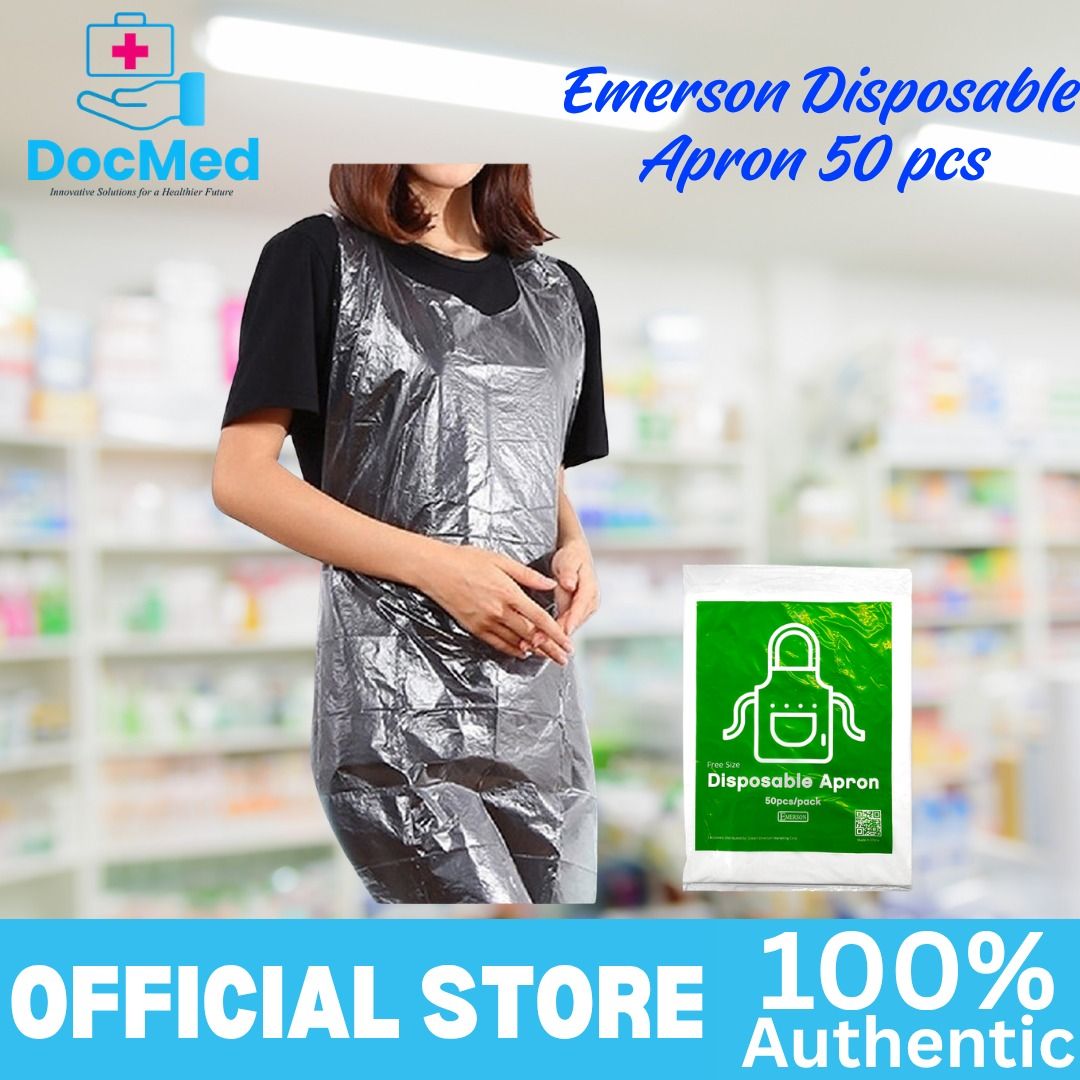 EMERSON DISPOSABLE APRON 50 PCS PER PACK (Category: Medical Supplies & Tools) located in Quezon City. Submitted by marketings84097 (Listing ID 1469463918, Image 1). Description: .