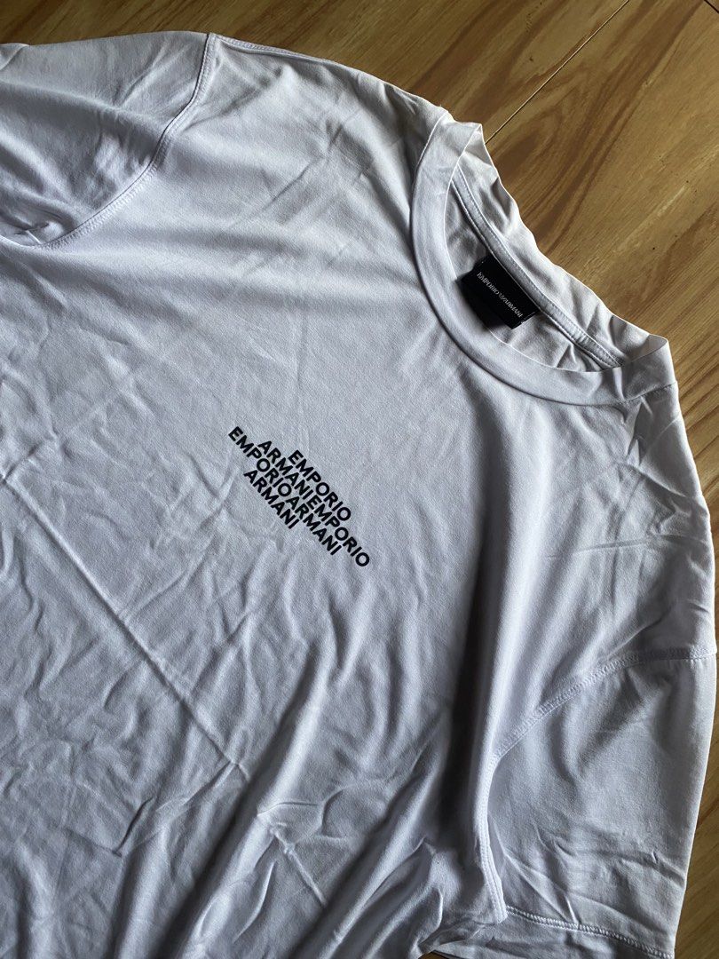 Emorio Armani (Category: Tshirts & Polo Shirts ) located in San Andres. Submitted by _wearlore. (Listing ID 1469398655, Image 2). Description: Good as New Condition 9.8/10 Color Rate No issue Tagged size: Large Width:20 Length: 28.