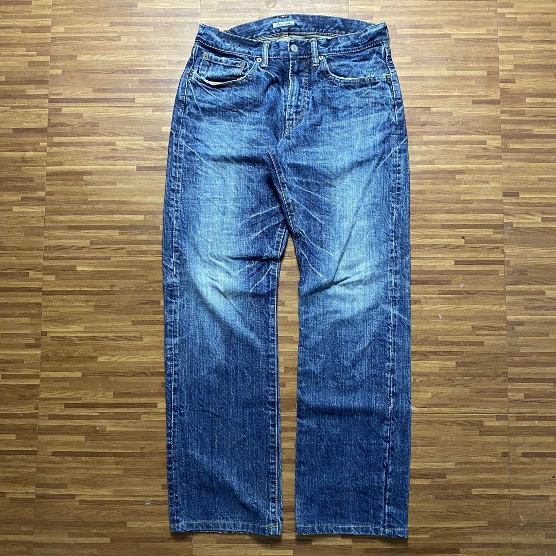 Eternal japanese denim jeans (Category: Jeans) located in Quezon City. Submitted by semantaryrave (Listing ID 1469552173, Image 1). Description: Eternal japanese denim jeans Size- 34 Waist- 34 Length- 41 Thigh- 12 Hem- 9 Good Conditions No issue .