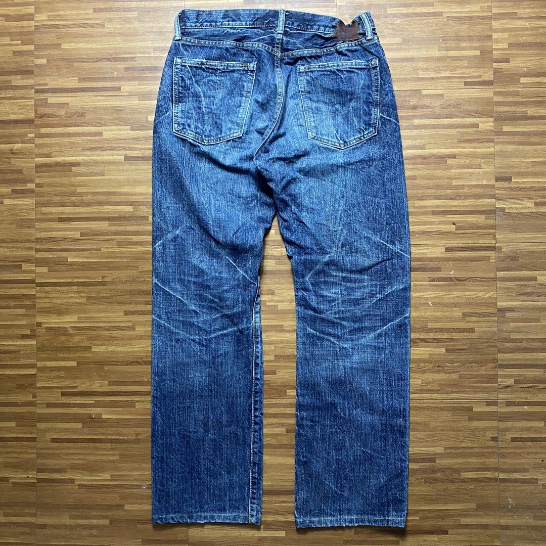 Eternal japanese denim jeans (Category: Jeans) located in Quezon City. Submitted by semantaryrave (Listing ID 1469552173, Image 2). Description: Eternal japanese denim jeans Size- 34 Waist- 34 Length- 41 Thigh- 12 Hem- 9 Good Conditions No issue .