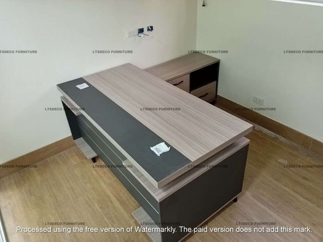 Executive table desk l-shape office partition furniture (Category: Office Furniture & Fixtures) located in Caloocan City. Submitted by cheska.ltsdeco (Listing ID 1469395595, Image 3). Description: 👉Are you looking for WORKSTATION, MODULAR CUBICLES OFFICE PARTITION, and OFFICE FURNITURE SUPPLIER? LTSDECO Furniture, is direct supplier, manufacturer, and trusted provider of high quality, affordable and durable modular office divider partition, home