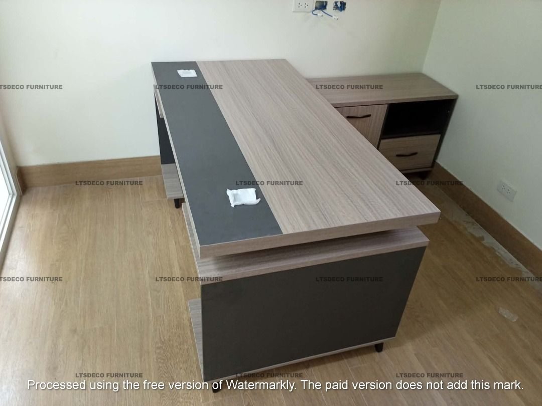 Executive table desk l-shape office partition furniture (Category: Office Furniture & Fixtures) located in Caloocan City. Submitted by cheska.ltsdeco (Listing ID 1469395595, Image 2). Description: 👉Are you looking for WORKSTATION, MODULAR CUBICLES OFFICE PARTITION, and OFFICE FURNITURE SUPPLIER? LTSDECO Furniture, is direct supplier, manufacturer, and trusted provider of high quality, affordable and durable modular office divider partition, home
