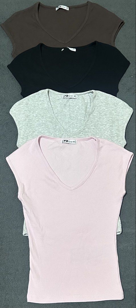 FB Sister Vneck Top (Category: Others Tops) located in Cabanatuan. Submitted by fitsby.el (Listing ID 1469540573, Image 1). Description: 135 EACH (PINK, CHOCO, & GRAY AVAIL) pink: xs gray: xxs and med choco: med note: brand new over🏃🏻.