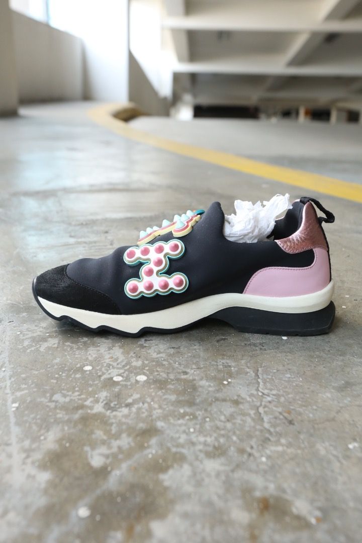 Fendi - Resort 2018 - Fun Fair Sneakers (Category: Sneakers) located in Manila. Submitted by graymatter_ (Listing ID 1469453199, Image 3). Description: Fendi - Resort 2018 - Fun Fair Sneakers Tagged Size: 37 Condition: 9/10 Material: Neoprene, Suede Made in: Italy .
