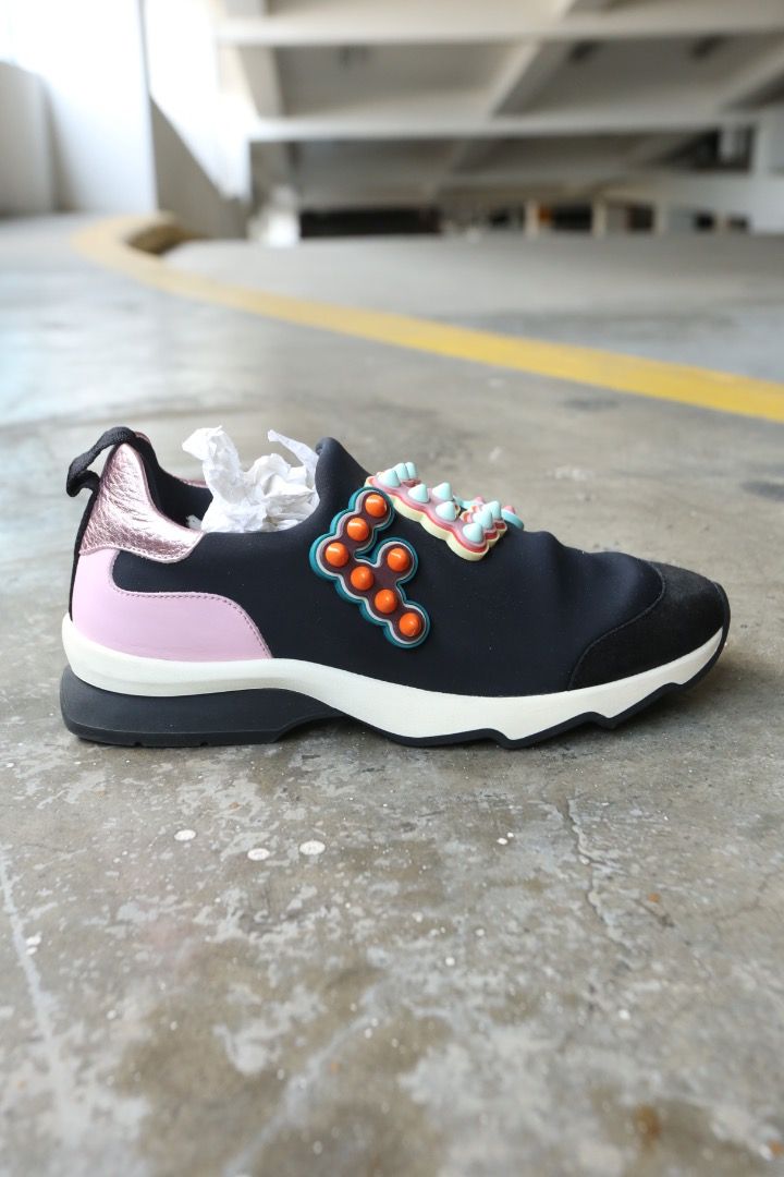 Fendi - Resort 2018 - Fun Fair Sneakers (Category: Sneakers) located in Manila. Submitted by graymatter_ (Listing ID 1469453199, Image 2). Description: Fendi - Resort 2018 - Fun Fair Sneakers Tagged Size: 37 Condition: 9/10 Material: Neoprene, Suede Made in: Italy .