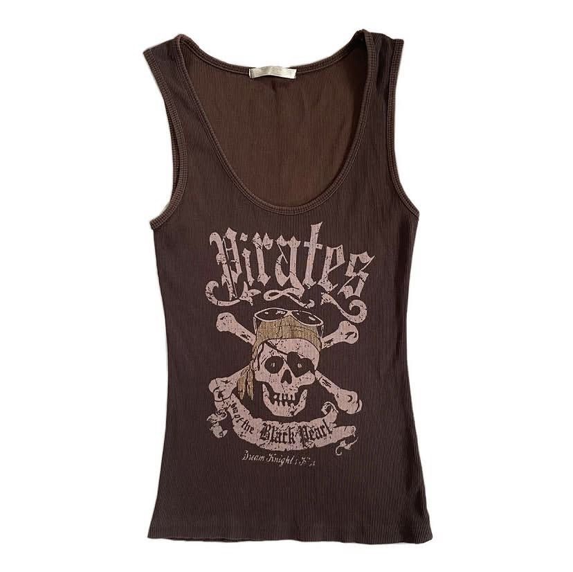 fishbone punk pirate top (Category: Sleeveless) located in Minalabac. Submitted by binx.xoxo (Listing ID 1469472777, Image 1). Description: length 16.5 fits xs-m .