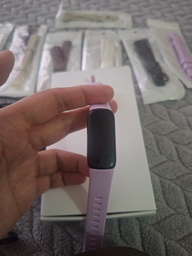 Fitbit Inspire 3 Complete Set Extra Straps (Category: Wearables & Smart Watches) located in Makati City. Submitted by purplepinkandgreen (Listing ID 1469571825, Image 2). Description: - Brand/Model: Fitbit Inspire 3 Complete Set - Inclusion: Fitness tracker, original box, charging cables (3, all replacements), and a wide collection of extra colorful straps (1 original in violet, 1 steel strap, 11 extra silicone straps. some are unused) - Conditio