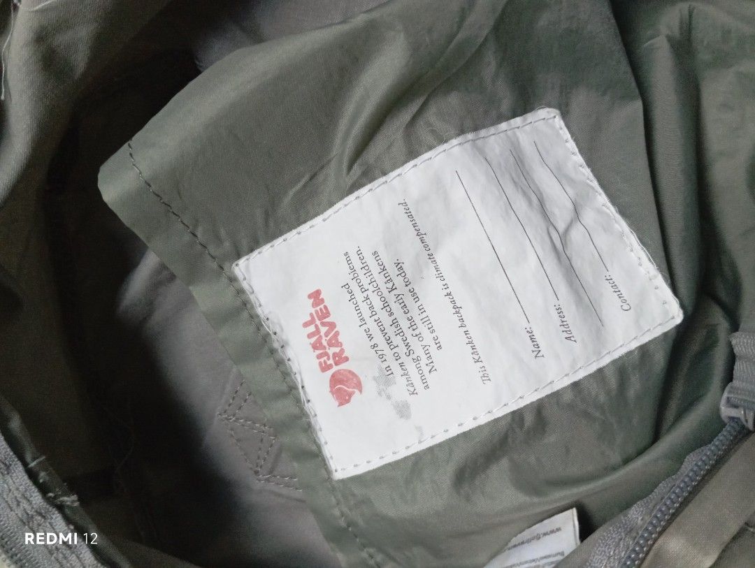 Fjallraven Kanken Backpack Teal and Grey Bundle (Category: Backpacks) located in Sariaya. Submitted by angelochintes732 (Listing ID 1469463509, Image 3). Description: - Authentic Fjallraven Känken backpack bundle (Teal Green and Grey) - Iconic boxy design made from durable, water-resistant Vinylon F fabric - Features a front zipped pocket, top carry handles, and adjustable shoulder straps with fox logo buttons - Includes original interior name la