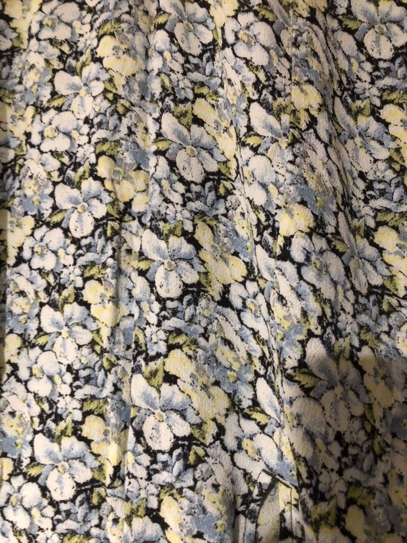 Floral Print Midi Skirt with Front Slit (Category: Skirts) located in Manila. Submitted by luckytiger_0a94ff (Listing ID 1469483849, Image 2). Description: - Vibrant blue, yellow, and black floral print - Lightweight and comfortable fabric - Chic front slit detail - Flowy fit for easy movement - Perfect for pairing with basic tops and blouses - Great for casual days out.