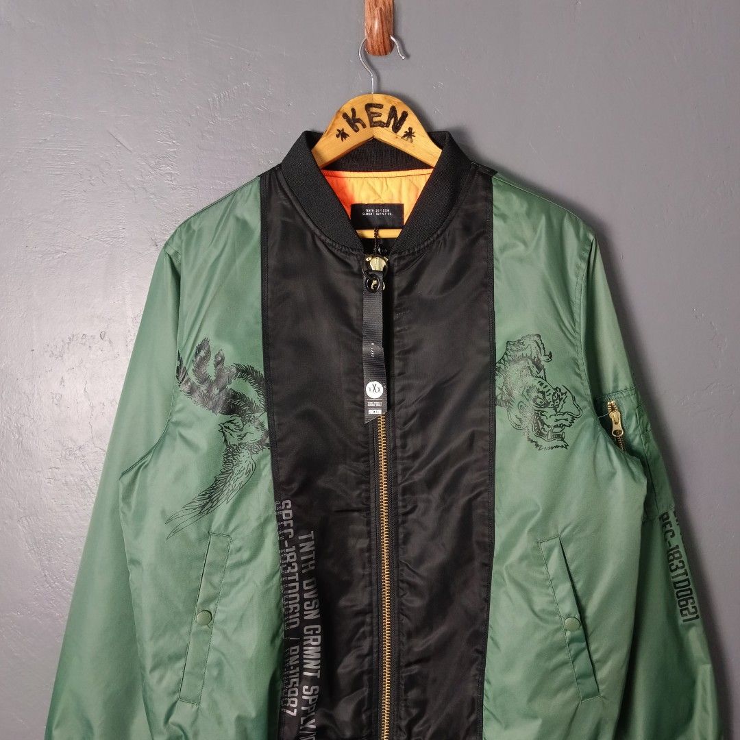 For Men - 10 Deep - MA-1 Bomber Jacket (Category: Coats, Jackets and Outerwear) located in Bacolod City. Submitted by drop.ph (Listing ID 1469475310, Image 3). Description: 10 Deep - MA-1 Bomber Jacket Authentic *Size L - 24x26.5 *Excellent cloth *Small stain *Price: 880php *Add SF if outside Bacolod City .