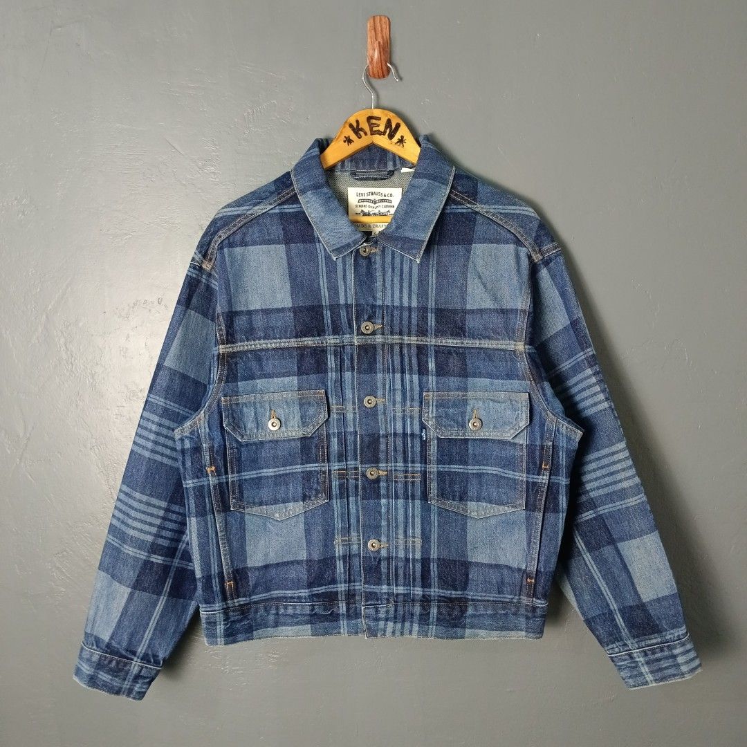 For Men - Levi's - Type 2 Plaid Denim (Category: Coats, Jackets and Outerwear) located in Bacolod City. Submitted by drop.ph (Listing ID 1469500442, Image 1). Description: Levi's - Made & Crafted Type 2 Plaid Denim Jacket Authentic *Oversized Boxy Fit *Size S fits M - 22x24.5 *Excellent *No Flaws *Price: 2,500php *Add SF if outside Bacolod City .