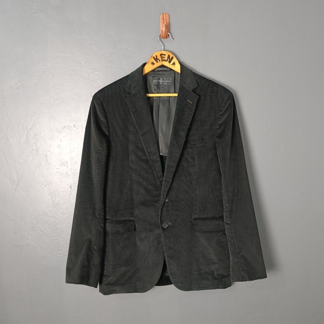 For Men - Ralph Lauren - Black Label (Category: Coats, Jackets and Outerwear) located in Bacolod City. Submitted by drop.ph (Listing ID 1469490141, Image 1). Description: Ralph Lauren - Corduroy Suit Jacket Authentic *Black Label *Fits M - 20x29.5, 17 - Shoulder *Excellent *1 loose button only *Price: 2,800php *Add SF if outside Bacolod City.