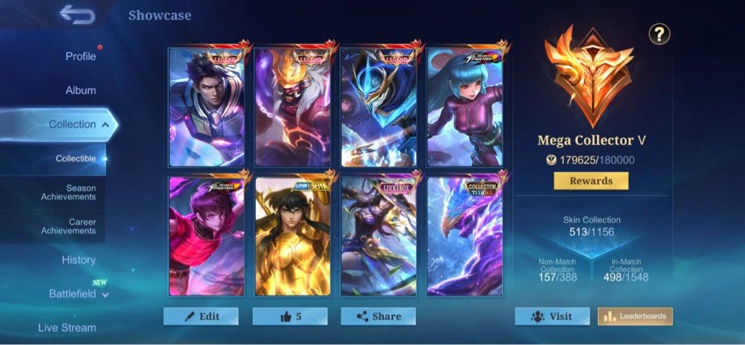FOR SALE LUXURY MLBB ACCOUNT (Category: In-Game Products) located in Manila. Submitted by miguelanders (Listing ID 1469544181, Image 1). Description: the price is negotiable clean and rebindable.