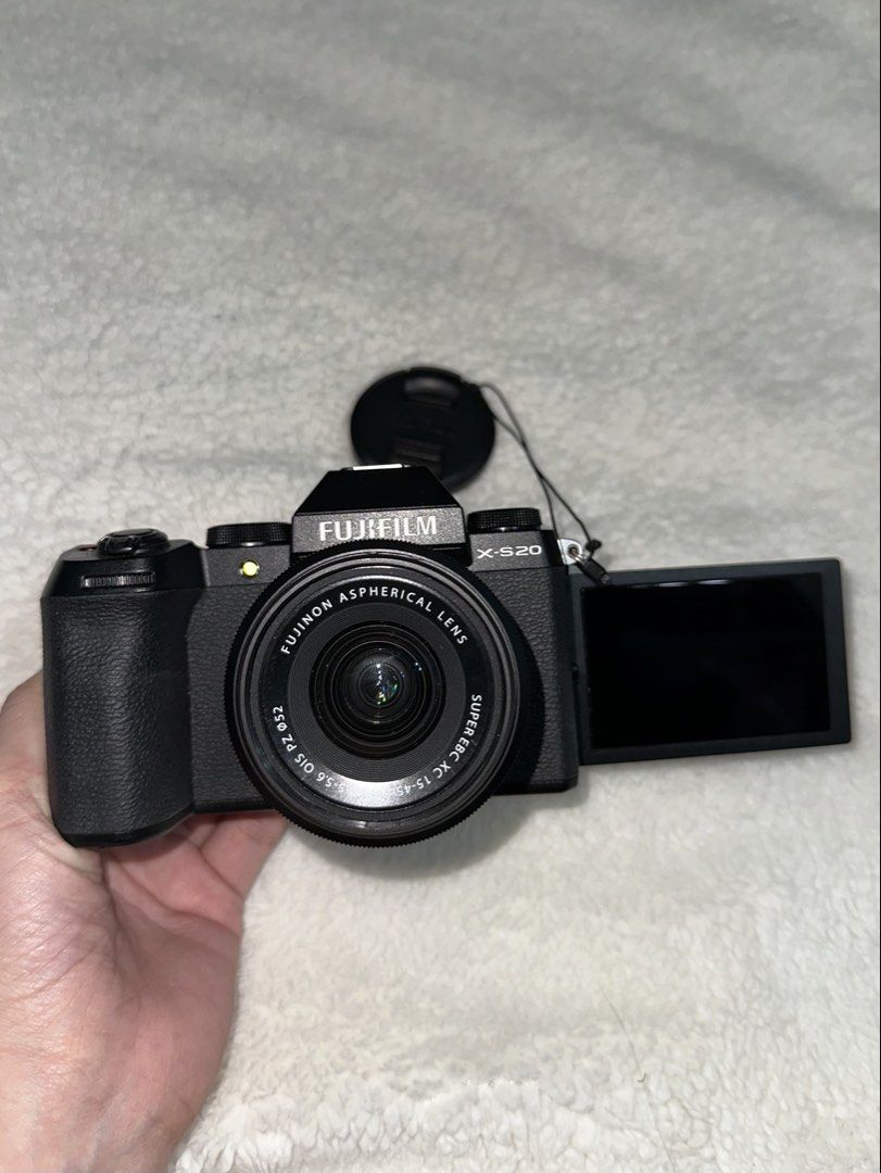 FUJIFILM X-S20 + 15-45MM LENS (Category: Cameras) located in Manila. Submitted by kluxvault (Listing ID 1469560921, Image 3). Description: ✨Selling my FUJIFILM X-S20. The camera is fully functional, well taken care of, and barely used. All buttons, flash, EVF, and autofocus are working properly. Sensor is spotless and performs well. 📦 INCLUSIONS: ✅ Fujifilm X-S20 Mirrorless Camera Body ✅ Fujifilm 15-45mm Standard Zoom Lens ✅ Battery Charger + US