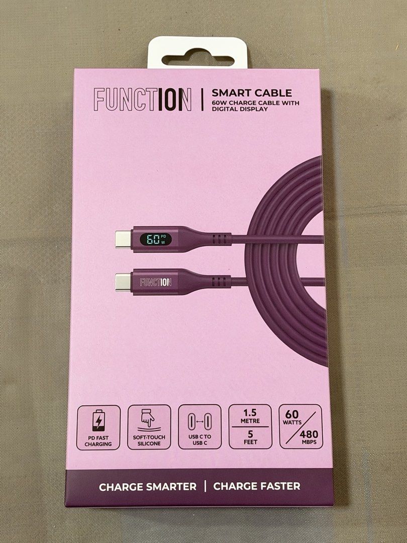 Function 101 Smart Cable (Category: Other Gadgets) located in Caloocan City. Submitted by gmmrfls (Listing ID 1469410011, Image 1). Description: 60W USB C to USB C LP posted. .