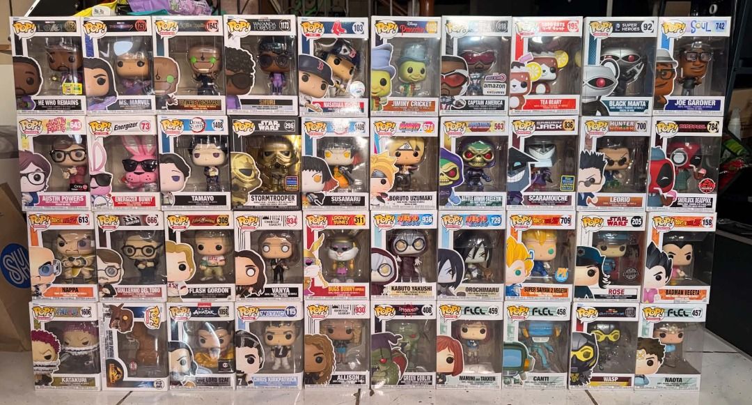FUNKO POP LOTS- TAKE ALL 124 PCS (Category: Action & Battle Toys) located in Las Pinas. Submitted by elnictomasco (Listing ID 1469463869, Image 2). Description: SELLING FUNKO LOTS 124PCS TAKE ALL DM FOR NEGOTIATIONS Pick up or Shipping: LBC | J&T | Lalamove 📍Las Pinas City, Metro Manila.