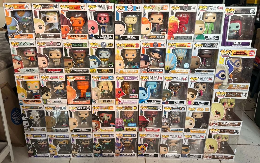 FUNKO POP LOTS- TAKE ALL 124 PCS (Category: Action & Battle Toys) located in Las Pinas. Submitted by elnictomasco (Listing ID 1469463869, Image 1). Description: SELLING FUNKO LOTS 124PCS TAKE ALL DM FOR NEGOTIATIONS Pick up or Shipping: LBC | J&T | Lalamove 📍Las Pinas City, Metro Manila.