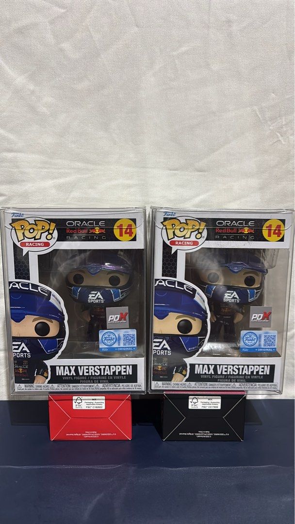 Funko Pop Max Verstappen & Sorcerer Supreme Doom (Category: Designer & Blind Box Toys) located in Manila. Submitted by cleverstorm.23d10e (Listing ID 1469425118, Image 1). Description: - Bundle includes: Oracle Red Bull Racing Max Verstappen #14 and Marvel Sorcerer Supreme Doom #1631 - Release: 2026 Fall Convention exclusives - Condition: Both figures stay inside clear plastic protectors - Features: Special convention and exclusive stickers inclu