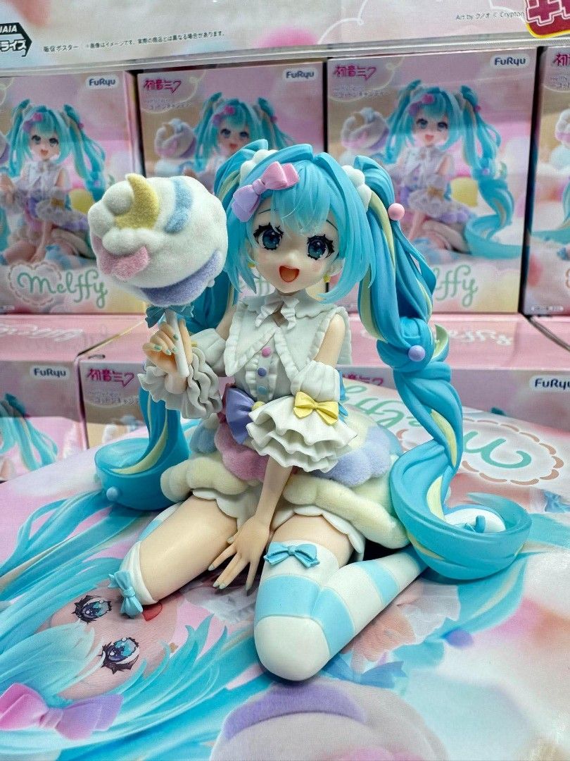 Knee Training Model FuRyu Hatsune Miku Melffy Sweet Cotton Candy Figure, Toys ...