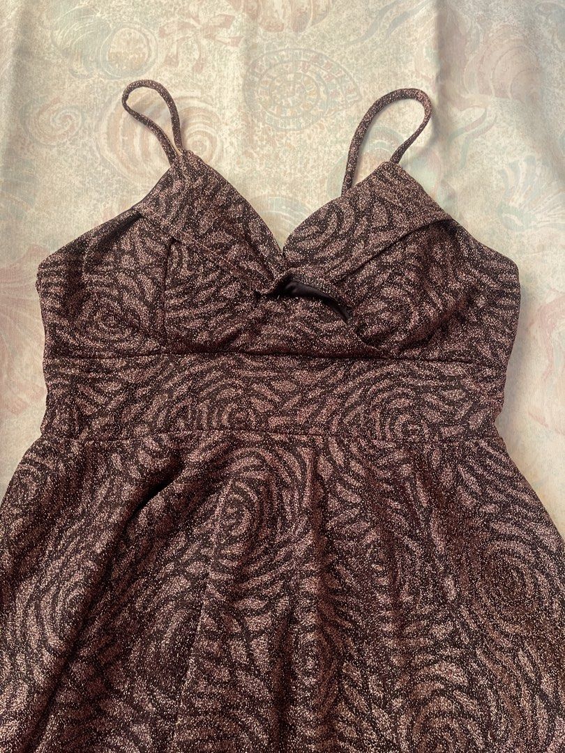 Glittery Rose Pattern babydoll Spaghetti Strap Mini Dress (Category: Dresses) located in Manila. Submitted by staerinight (Listing ID 1469485507, Image 2). Description: Padded S-m Perf for formal event.