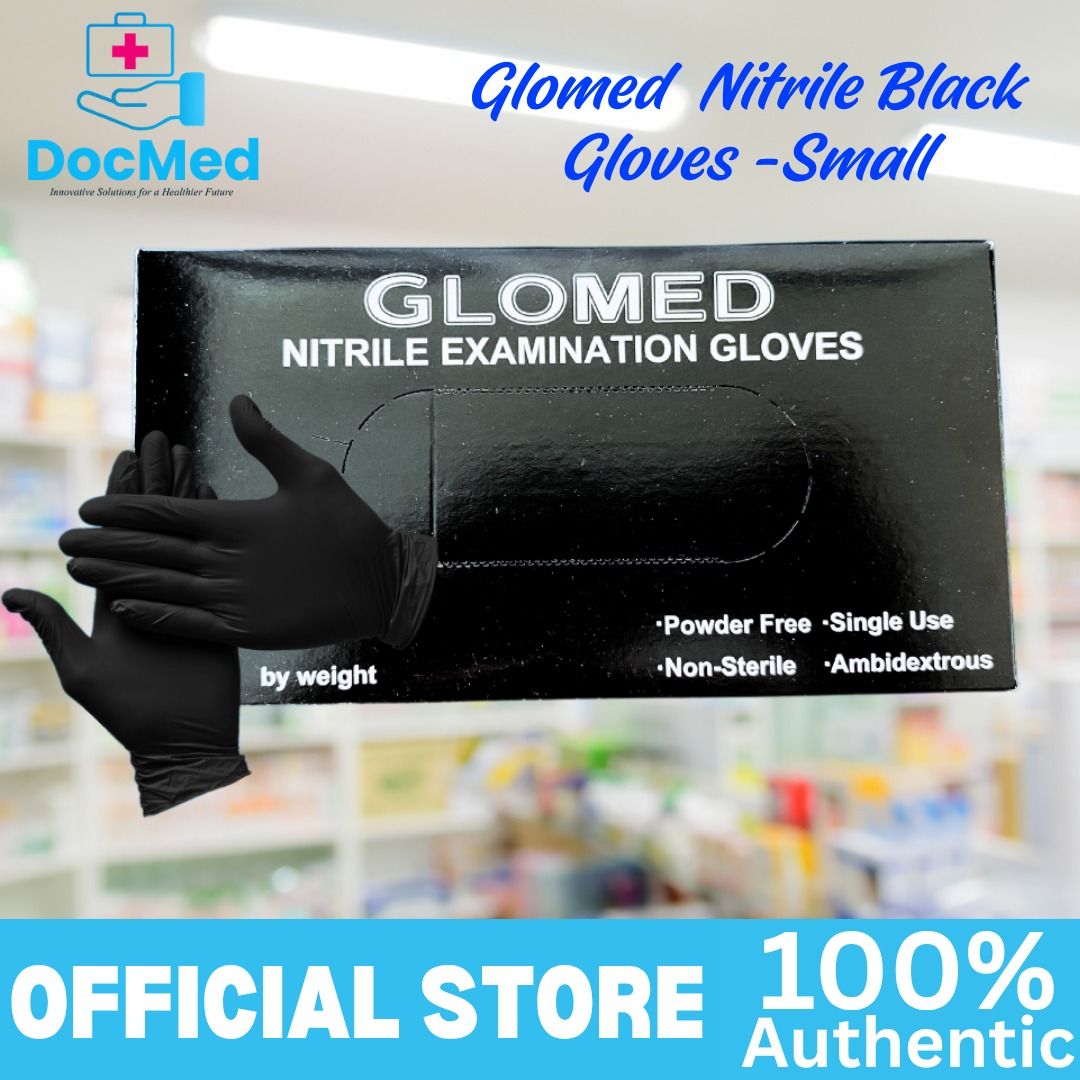 GLOMED NITRILE GLOVES BLACK 100 PCS PER BOX (Category: Medical Supplies & Tools) located in Quezon City. Submitted by marketings84097 (Listing ID 1469469558, Image 2). Description: .