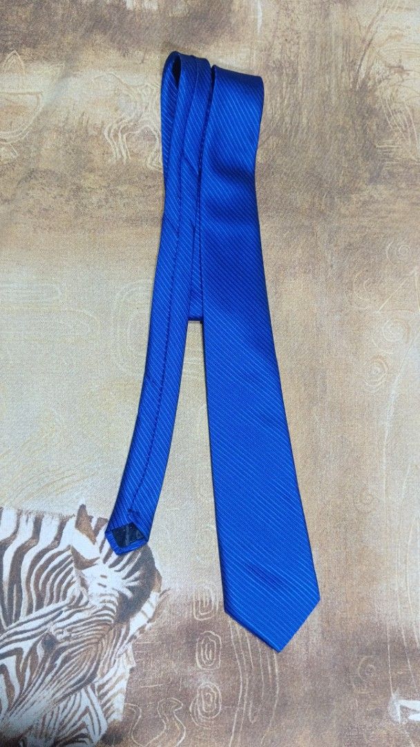 Gold Prince Blue Silk Necktie (Category: Ties) located in Cavite. Submitted by navias (Listing ID 1469396172, Image 2). Description: Origin:UAE100% - Brand: Gold Prince - Color: Bright blue - Design: Subtle diagonal ribbed texture - Build: Hand-made construction with standard width blade - Details: Black keeper loop and clean finish on the tipping - Condition: Excellent / Ready to wear Transaction Details: -via immediate same-day courier shipping