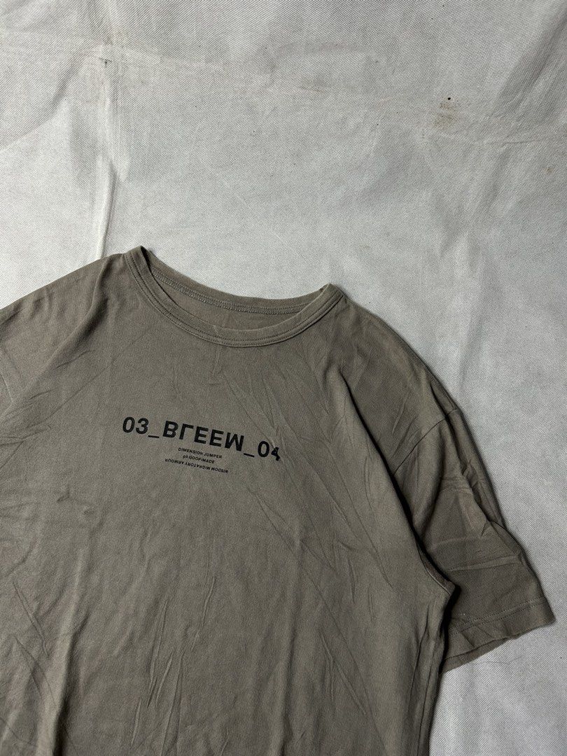 GOOPiMADE x WISDOM GL-03 Double Logo TEE (Category: Tshirts & Polo Shirts ) located in Iloilo. Submitted by noy_thrift (Listing ID 1469493961, Image 3). Description: GOOPiMADE x WISDOM GL-03 Double Logo TEE Large Width 21.5 Length 28 Excellent Condition No Issue.