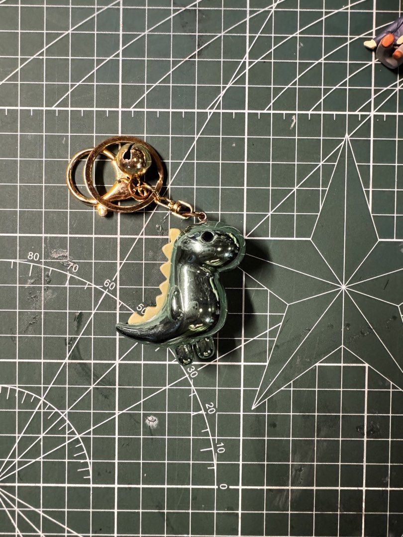 green dinosaur keychain (Category: Character Goods) located in Manila. Submitted by angelrotting (Listing ID 1469532868, Image 1). Description: .