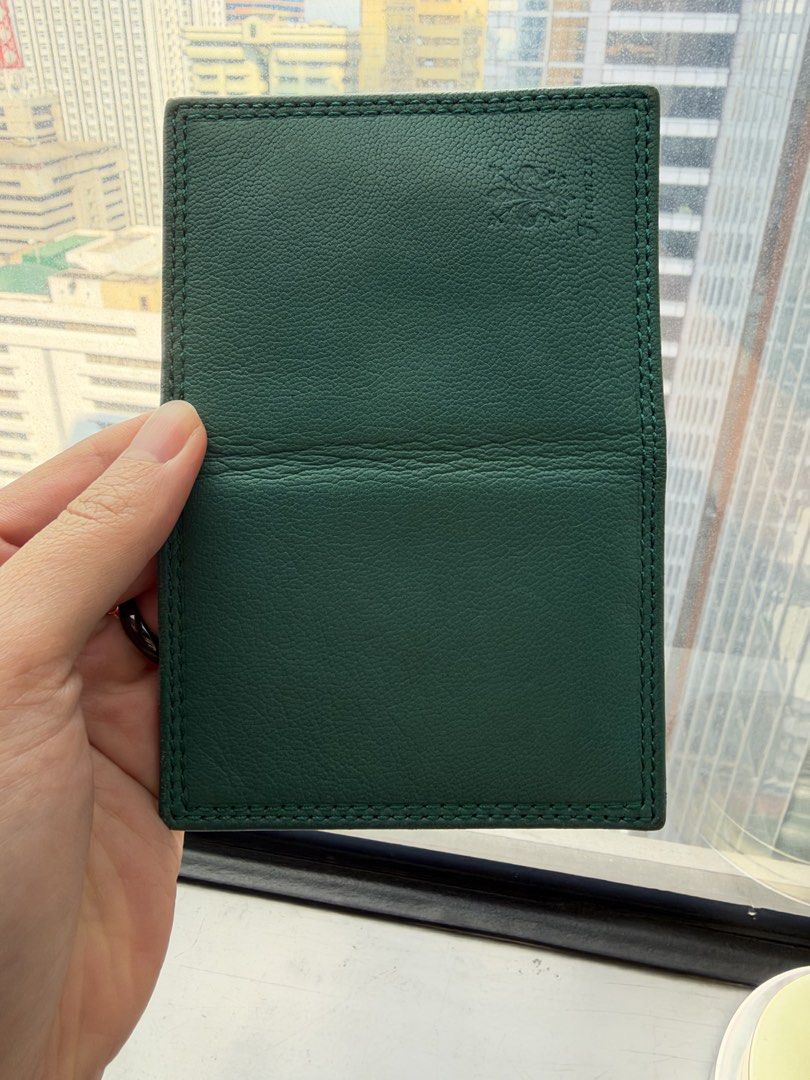 Green Leather Wallet Firenze (Category: Wallets & Card holders) located in Manila. Submitted by garagesalebykoda (Listing ID 1469441936, Image 2). Description: - Style: Compact green leather wallet, great for daily use - Branding: Firenze embossed logo on front, Genuine Leather stamped inside - Storage: Multiple card slots for organization - Quality: Clean stitching along all edges.