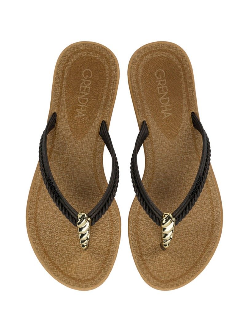 Grendha Lua Rast Black Slippers (Category: Slippers and slides) located in Davao. Submitted by jajai_7 (Listing ID 1469436817, Image 2). Description: brand new w box size US 8 (EU 39).
