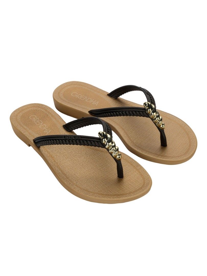Grendha Lua Rast Black Slippers (Category: Slippers and slides) located in Davao. Submitted by jajai_7 (Listing ID 1469436817, Image 1). Description: brand new w box size US 8 (EU 39).