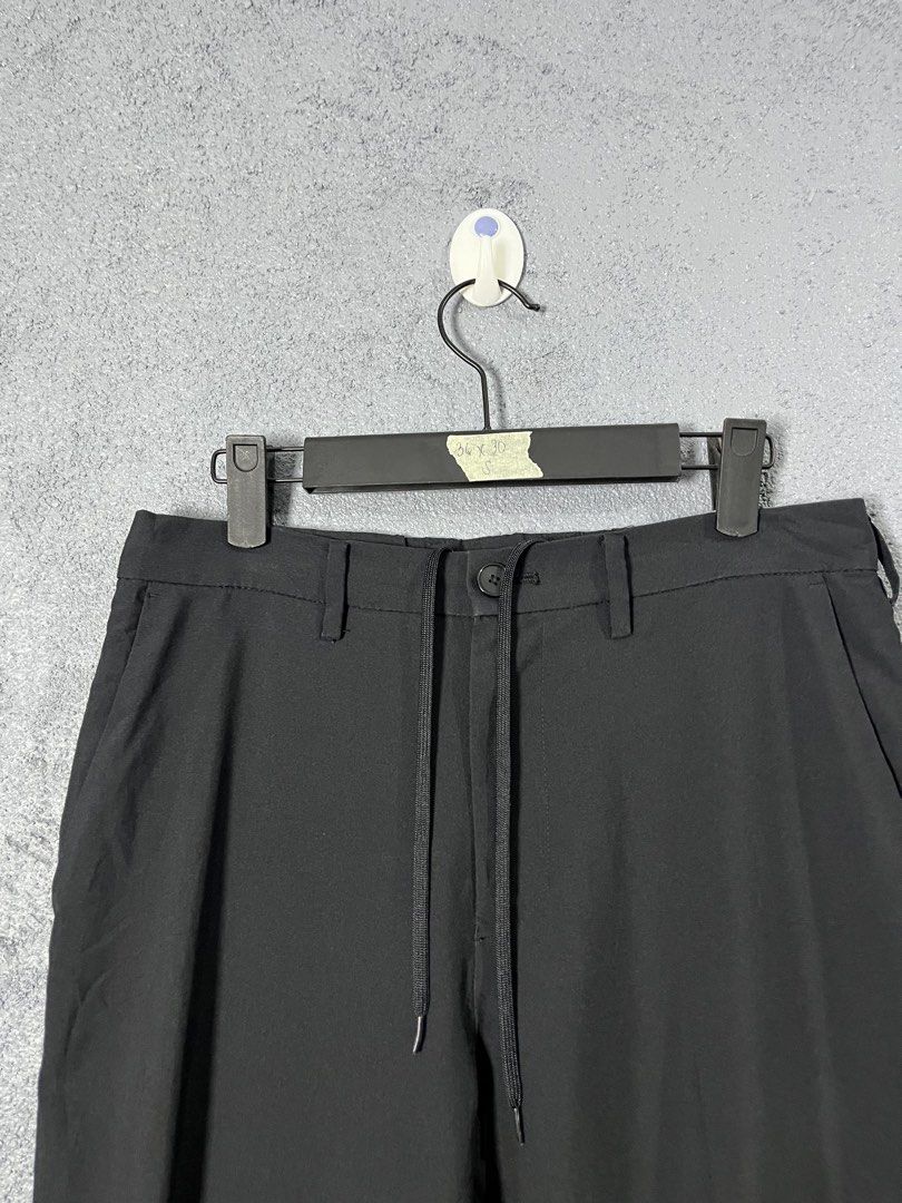 GU Ankle Pants Black Casual Pants Drawstring Size S (Category: Joggers) located in Famy. Submitted by basicthrifted (Listing ID 1469405432, Image 2). Description: - Brand/Model: GU Black Casual Pants - Size: S - Material: 100% lightweight polyester - Waist: Drawstring waistband with belt loops and button closure - Fit: Versatile straight-leg cut - Style: Great for everyday wear, easy to pair with tees or shirts.
