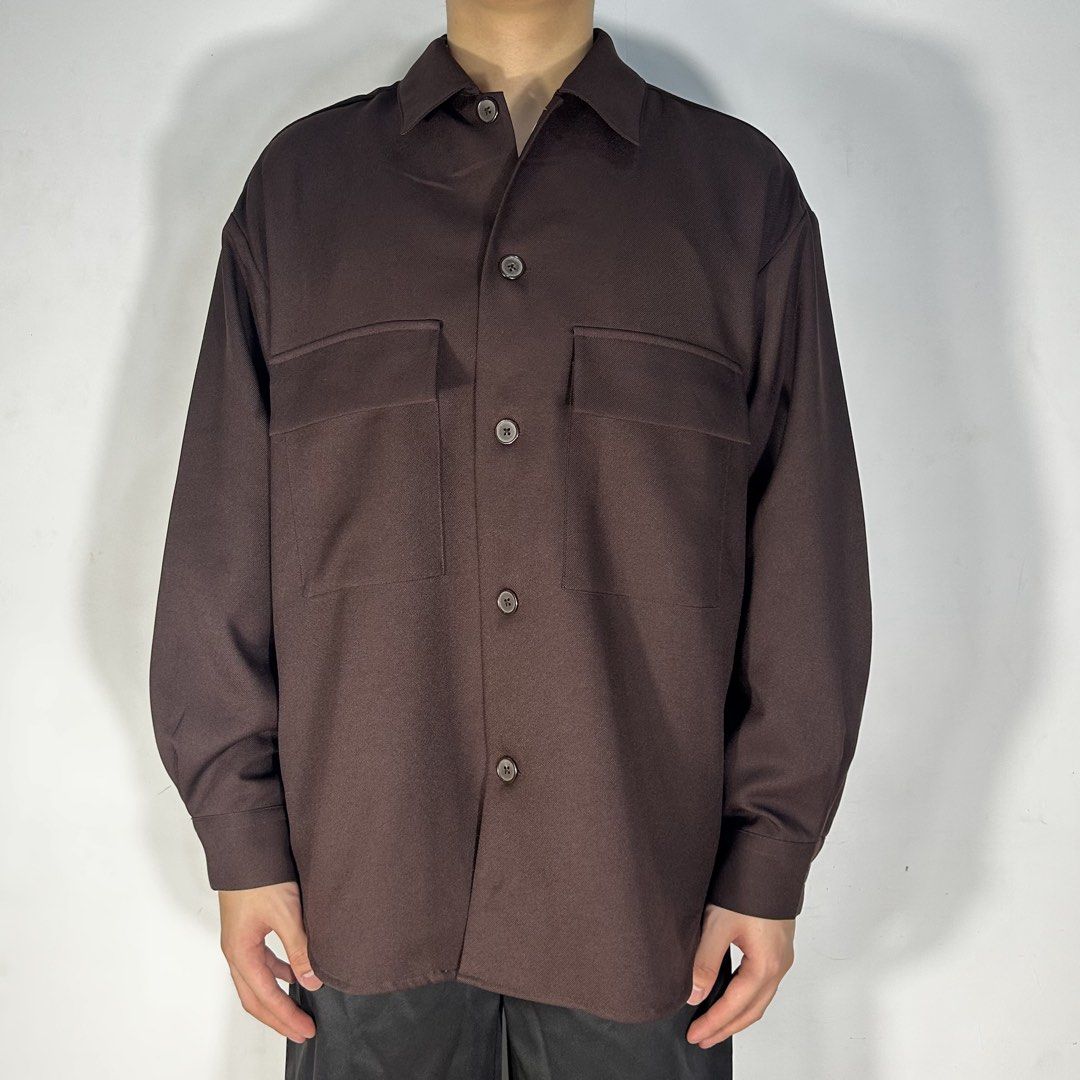 GU CPO Jacket (Category: Coats, Jackets and Outerwear) located in Las Pinas. Submitted by _dontlikejustbuy (Listing ID 1469527214, Image 2). Description: Size: Large to XL Color: Dark Choco Brown Model’s Height: 5’9.5 Pit to pit width: 25.5” Shoulder width: 21.5” Length: 32.5” Sleeve length: 22.5” Good Condition/No Hidden Issues.