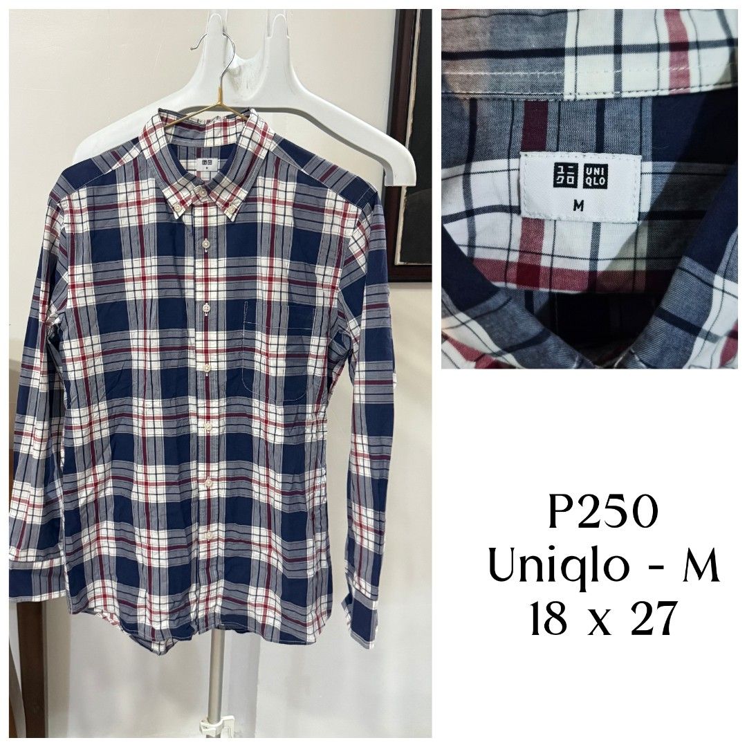 GU shirts for Men (Category: Formal Shirts) located in Mariveles. Submitted by itsme_designers_lane (Listing ID 1469395791, Image 3). Description: see each photo for the price and measurements.