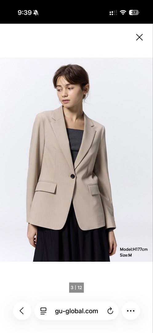 GU Tailored Blazer (Category: Coats, Jackets and Outerwear) located in Dasmarinas. Submitted by kimmoraaa245312 (Listing ID 1469430960, Image 1). Description: - GU Tailored Blazer - Size Medium - 500+sf - MOD: Lalamove or J&T 📍Pasay, Metro Manila.