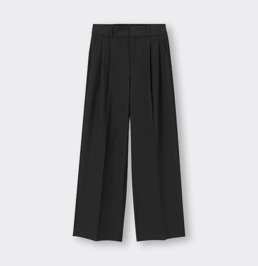 GU Wide Pleated Pants (Category: Other Bottoms) located in Angeles City. Submitted by miss_independent01 (Listing ID 1469414122, Image 1). Description: GU Wide Pleated Pants Color: Black Width: 13.5 (Small on tag) Length: 38 MOP: Gcash ✅ Mine Now, Pay Now ✅ First to Pay, Gets the Item 📍 PAMPANGA Courier: JnT 🚚🚚 PM 💌💌.