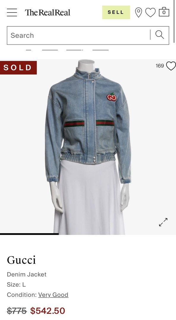 Gucci denim jacket (Category: Luxury Apparel) located in Manila. Submitted by avathriftedcloset (Listing ID 1469399959, Image 1). Description: Small- medium adult .