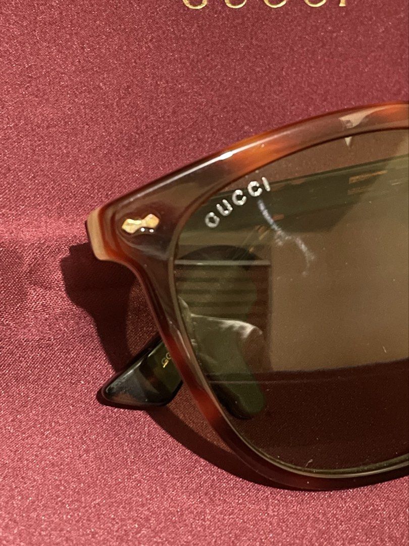Gucci Oversized Tortoise Shell Acetate Sunglasses (GG0196SK) (Category: Luxury Accessories) located in Cavite. Submitted by HelloAnn_Closet (Listing ID 1463089839, Image 2). Description: Authentic Gucci Oversized Tortoise Shell Acetate Sunglasses (GG0196SK) Selling this stunning, classic pair of Gucci sunglasses. They feature a beautiful, rich tortoise shell acetate frame with warm-tinted gradient lenses and subtle, elegant gold-tone hardware det