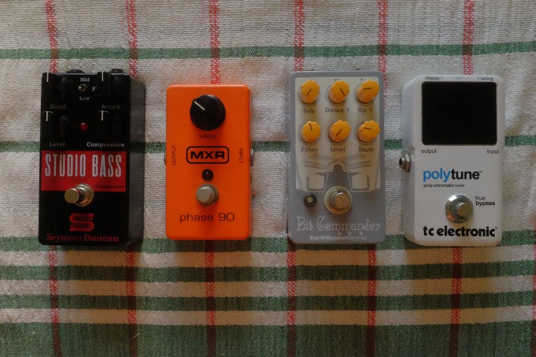 guitar/bass pedals/effects (Category: Musical Instruments) located in Las Pinas. Submitted by a.flor (Listing ID 1469491273, Image 1). Description: guitar/bass pedals/effects seymour duncan studio bass compressor - 7000 mxr phase 90 - 4500 earthquaker bit commander - 6500 tc electronic polytune - 3000 rfs: haven’t been using them anymore feel free to inquire! .