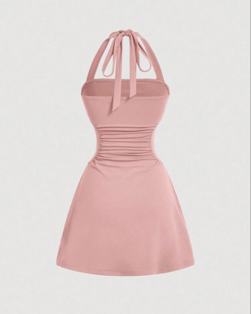 Halter Neck Dress (Category: Dresses) located in Iba. Submitted by wear1tagain (Listing ID 1469445067, Image 2). Description: ~ Pink ~ 30 to 32 waistline ~ 34 to 36 bust ~ Large on tag ~ Never been used ~ From Shein ~ Original price : ₱254 ••••••••••••••••••• ~ J&T Delivery (outside Zambales) ~ Meet up within Iba, Zambales (at CSI Mall) ~ Shipping/Delivery fee shall be shouldered by the buyer.
