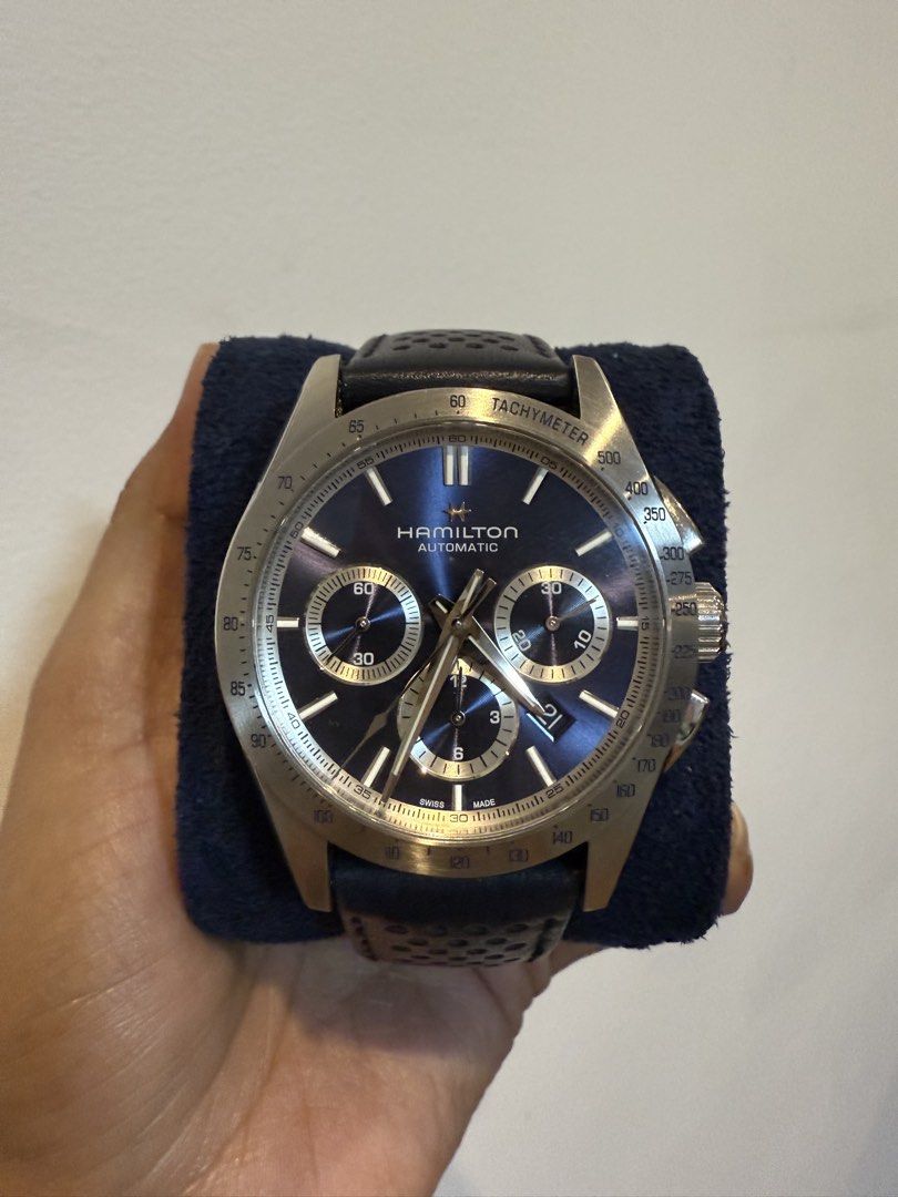 Hamilton Jazzmaster Performer Auto Chrono (Category: Men's Watches) located in Bacoor. Submitted by michiepeachy (Listing ID 1469532086, Image 2). Description: ‼️ LAST PRICE POSTED‼️ Original. Preloved. On hand. Inclusions: Original presentation boxes and manual 📍Bacoor, Cavite .