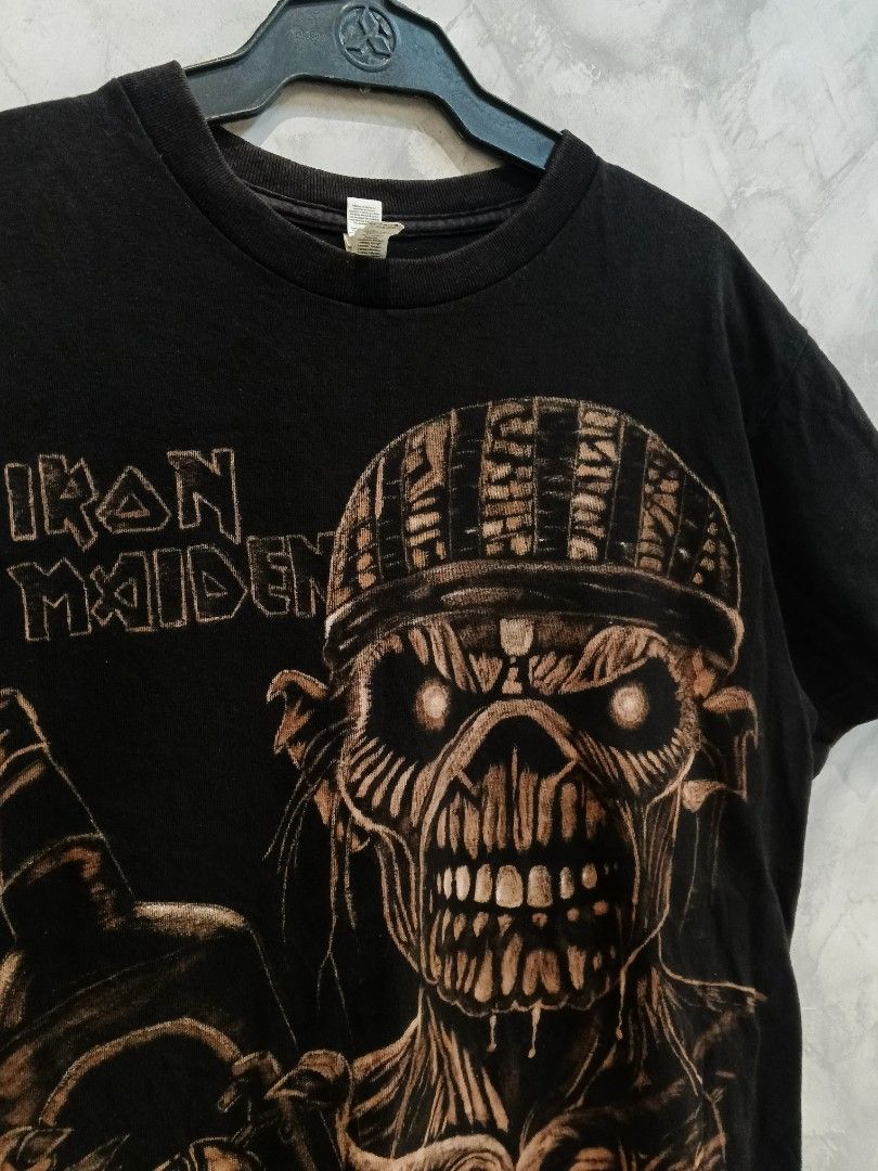 Handmade Bleach Art ( Iron Maiden) (Category: Tshirts & Polo Shirts ) located in Andop. Submitted by finderskeepersxzz (Listing ID 1469529828, Image 2). Description: Selling my handmade bleach art, 1 of 1 (Iron Maiden) This custom piece is 100% hand-painted with bleach on a heavy cotton black tee Can provide video/proof how i made this piece. Alstyle shirt brand Size of shirt: width 20 length 27-28 DM for more details.