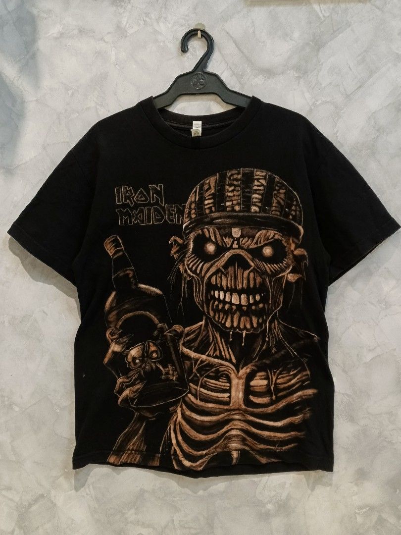 Handmade Bleach Art ( Iron Maiden) (Category: Tshirts & Polo Shirts ) located in Andop. Submitted by finderskeepersxzz (Listing ID 1469529828, Image 1). Description: Selling my handmade bleach art, 1 of 1 (Iron Maiden) This custom piece is 100% hand-painted with bleach on a heavy cotton black tee Can provide video/proof how i made this piece. Alstyle shirt brand Size of shirt: width 20 length 27-28 DM for more details.