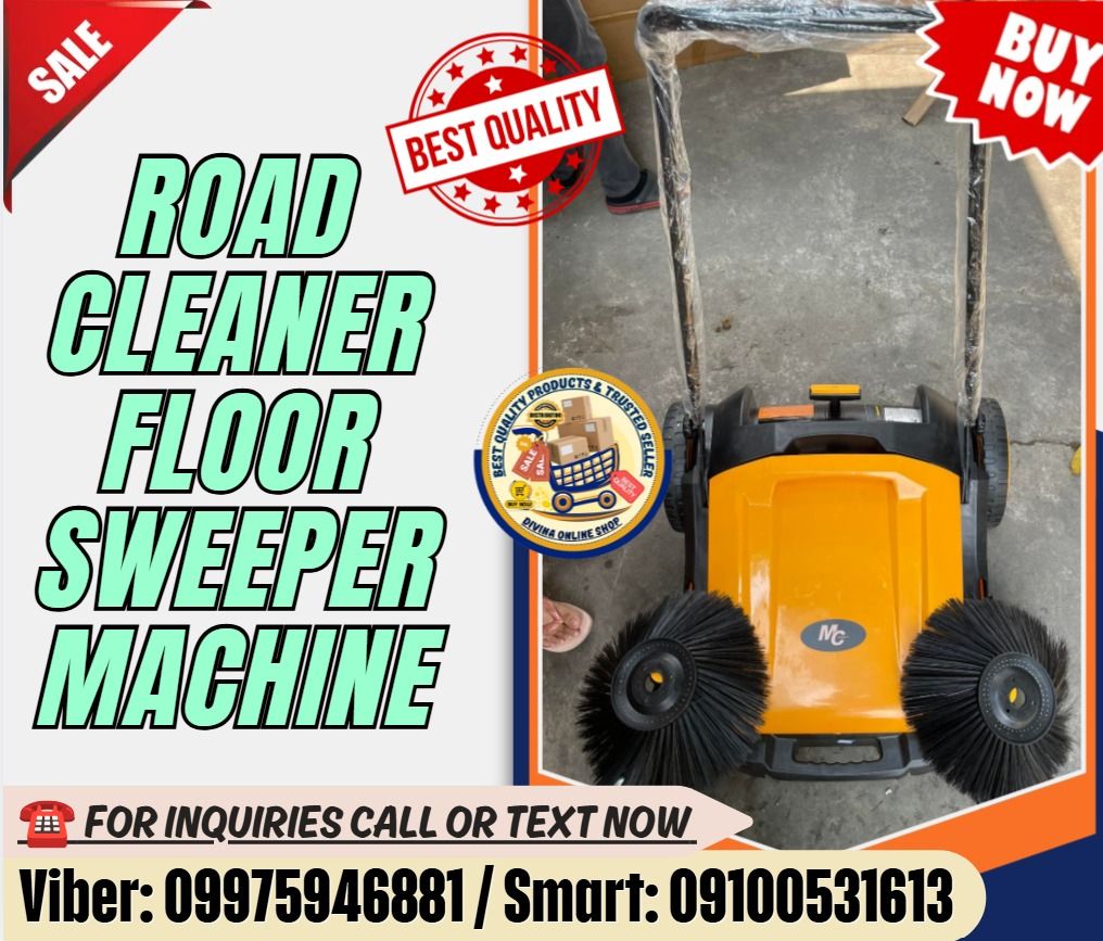 Hand-push Indoor and Outdoor Garbage Floor Sweeper Machine (Category: Looking For) located in Paranaque City. Submitted by dhanshawn1 (Listing ID 1469485573, Image 1). Description: 📍HURRRYYYY!!! BUY NOW!!! & GET LESS DISCOUNT 📍WE'RE ON SALE ❗️ 🌏 We Can Deliver Nationwide 👉 AP Cargo, LBC & Lalamove- door to door (🛳️ Sea /✈️ Air Freight) ✅ 💯 Guaranteed Seller ✅ Good Quality Products ✅ 💯 Legit Distributor ✅ Complete Permits ✅ 1 Year Warranty 